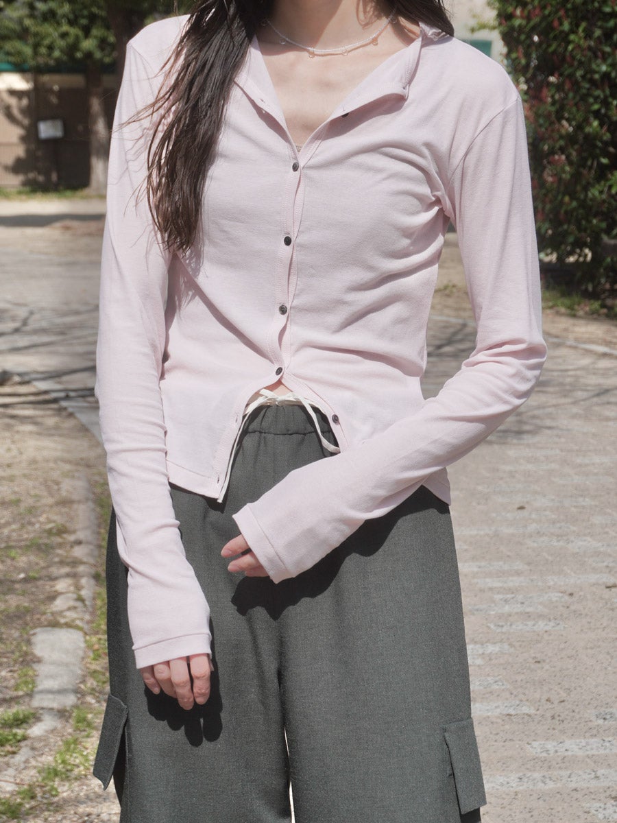 Twisted Cotton Cardigan[PINK] | 1LDK (ワンエルディーケー) 公式サイト