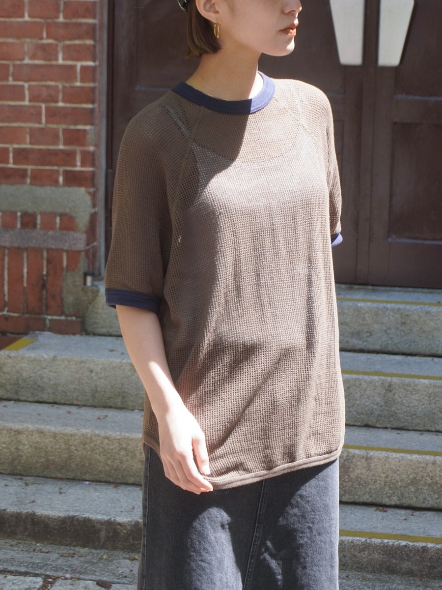 Basket Mesh Ringer Tee[KHAKI] | 1LDK (ワンエルディーケー) 公式サイト