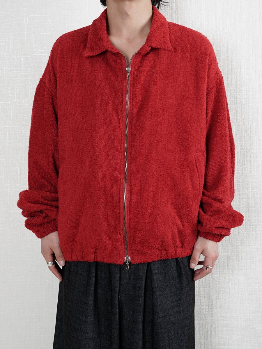 TOWEL CLOTH - ZIP UP BLOUSON[RED] | 1LDK (ワンエルディーケー) 公式