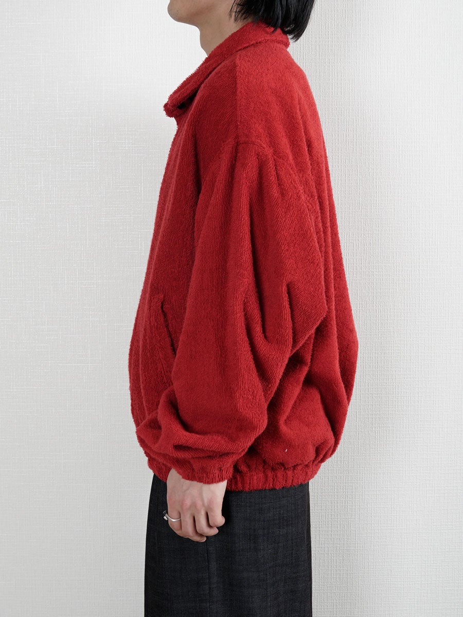 TOWEL CLOTH - ZIP UP BLOUSON[RED] | 1LDK (ワンエルディーケー) 公式