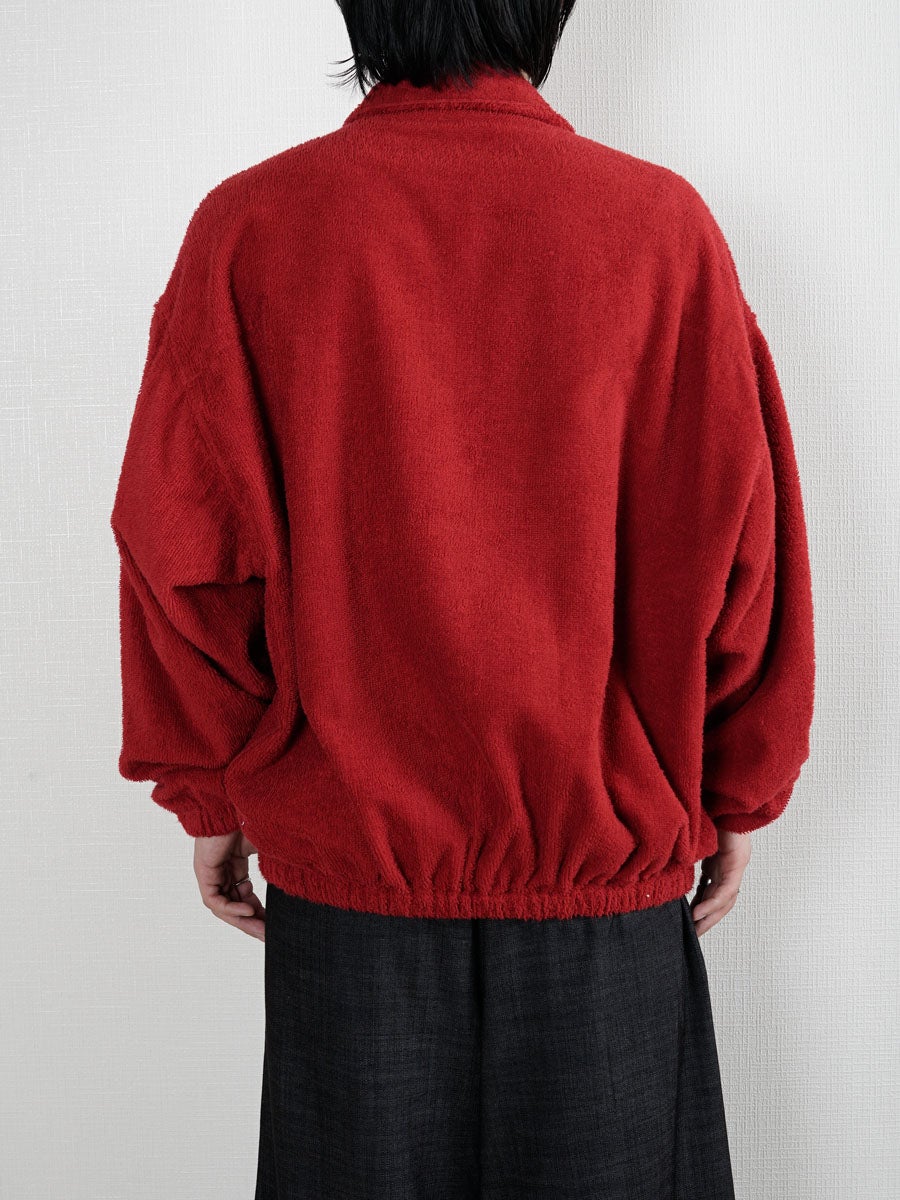 TOWEL CLOTH - ZIP UP BLOUSON[RED] | 1LDK (ワンエルディーケー) 公式