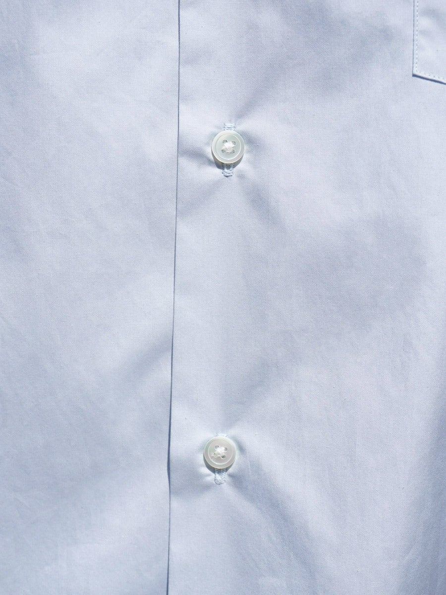 SUVIN COTTON OVERSIZED SS SHIRT[OFF BLUE] | 1LDK (ワンエルディー