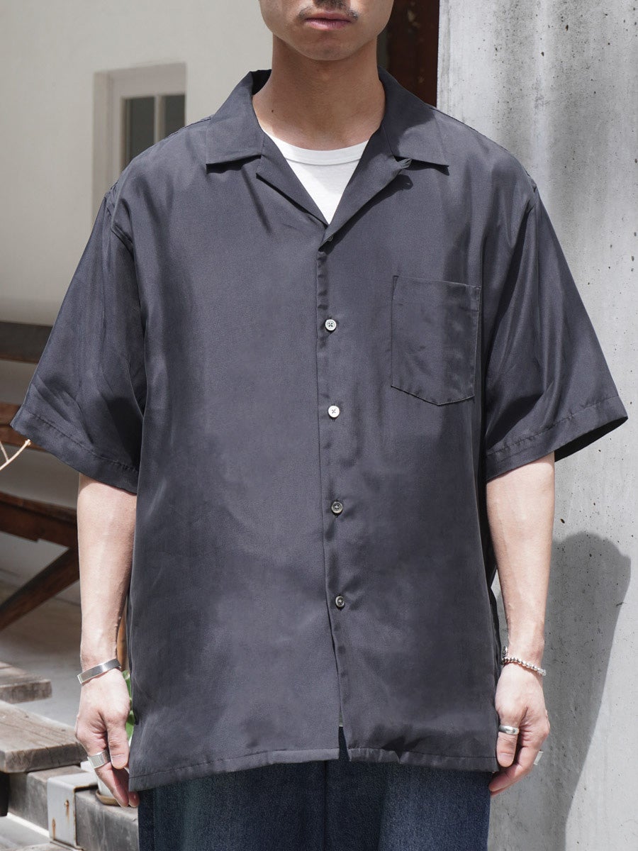 トップス WIRED CUPRO TWILL OVERSIZED OPEN COLLAR SS SHIRT[TAUPE] | 1LDK (ワンエル