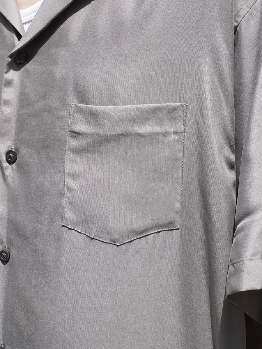 トップス WIRED CUPRO TWILL OVERSIZED OPEN COLLAR SS SHIRT[TAUPE] | 1LDK (ワンエル
