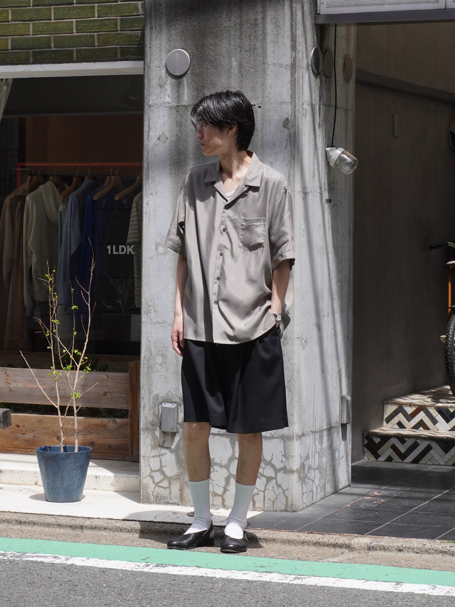 WIDE EASY SHORT TROUSERS[BLACK] | 1LDK (ワンエルディーケー) 公式サイト