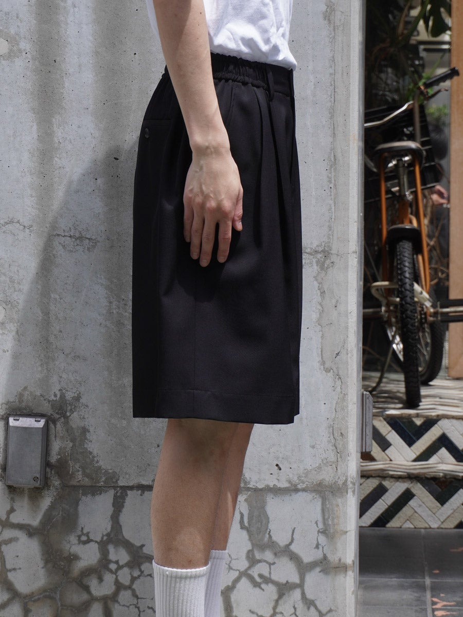 WIDE EASY SHORT TROUSERS[BLACK] | 1LDK (ワンエルディーケー) 公式サイト