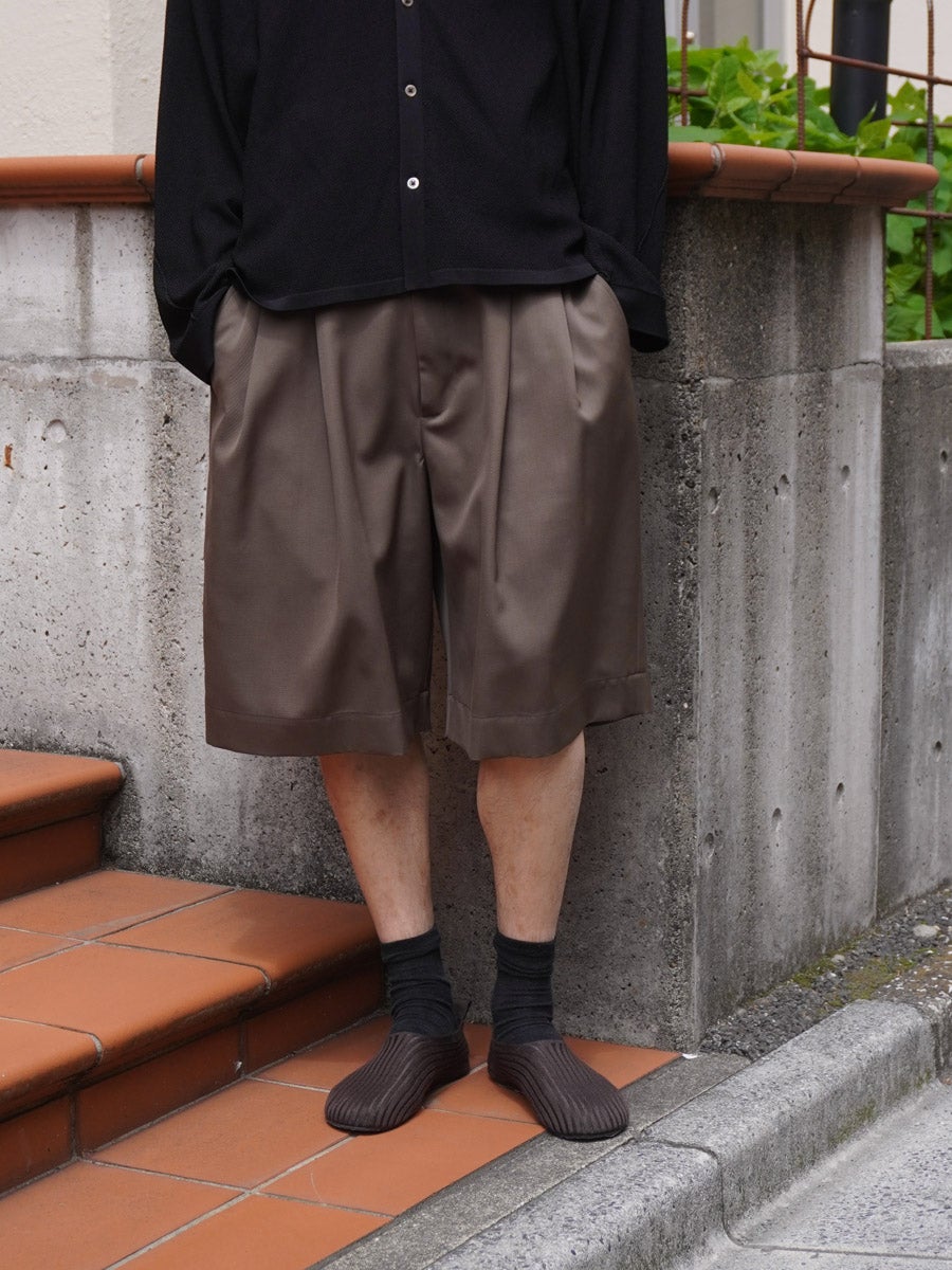 WIDE EASY SHORT TROUSERS[BLACK] | 1LDK (ワンエルディーケー) 公式サイト