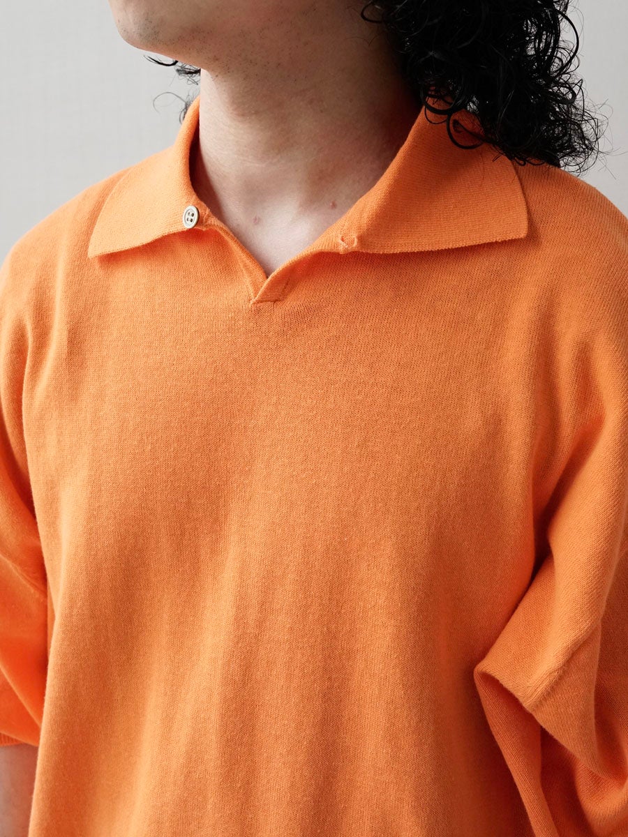 ガブリエルTTT_MSW Persia knit polo shirt ガブリエルTTT_MSW Persia knit polo shirt Cable Knit Oversized Polo