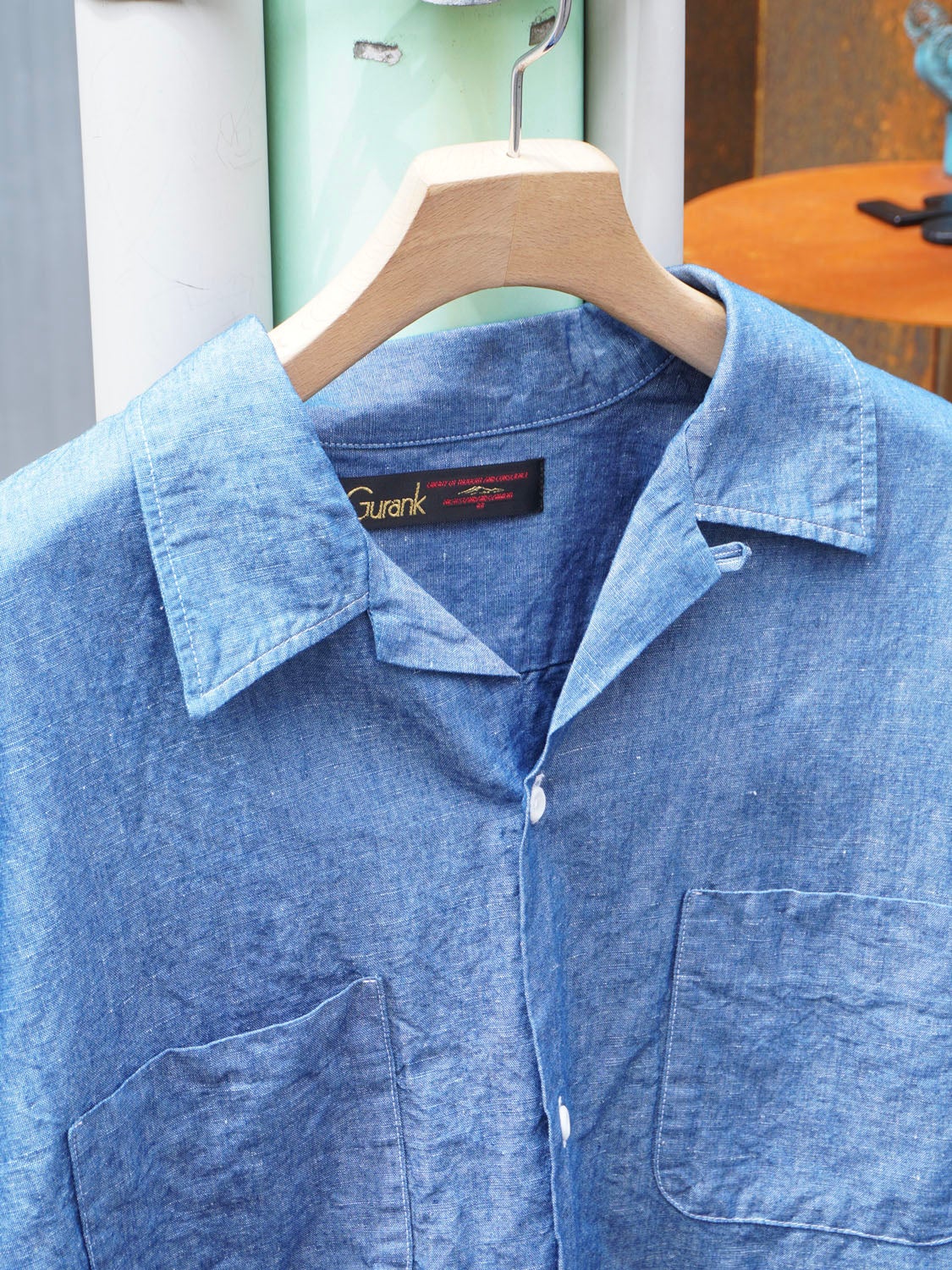 CL chambray open collar shirts[INDIGO] | 1LDK (ワンエルディーケー