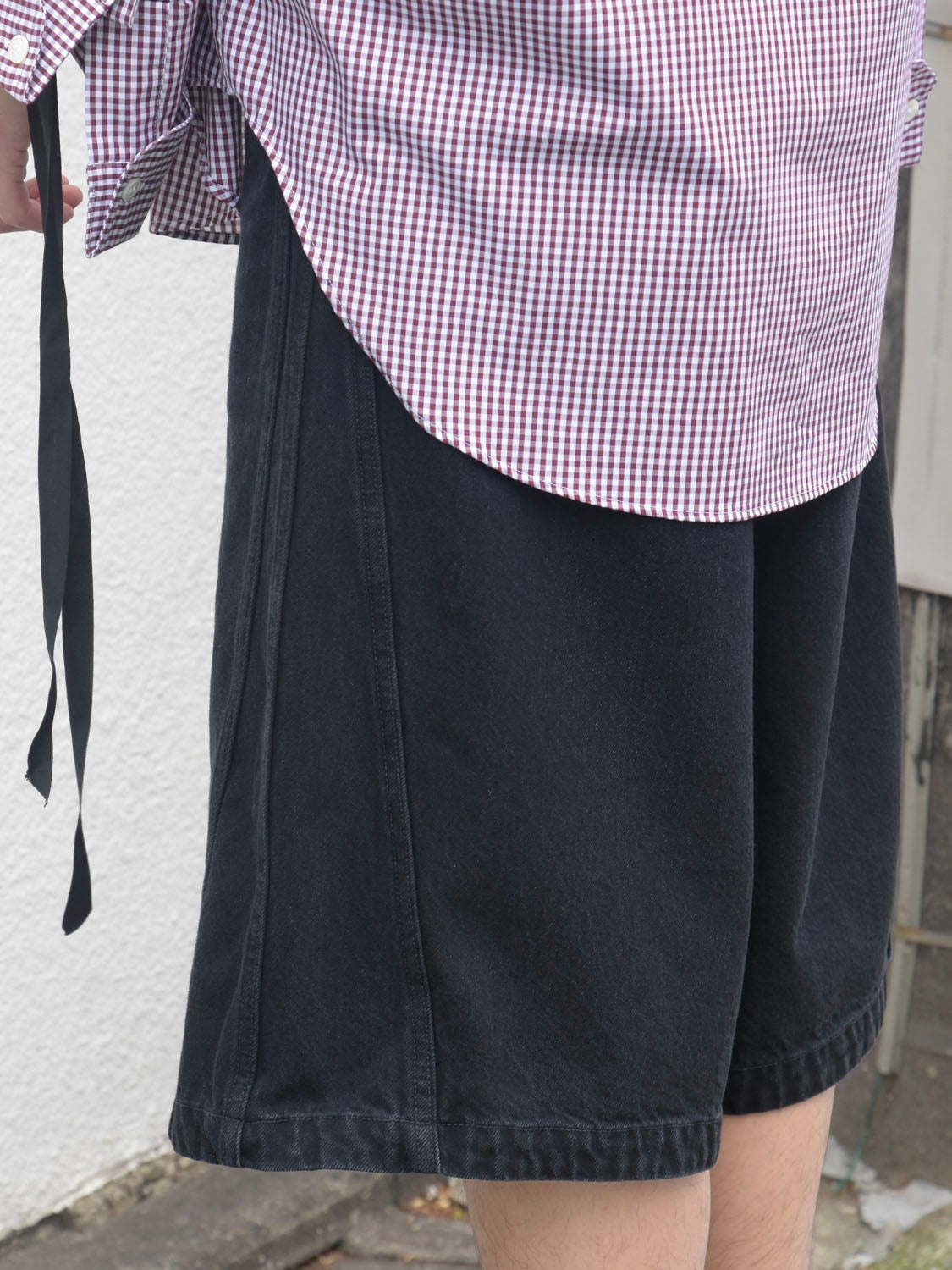 Triple Seams 6P Denim Shorts Damage[BLACK] | 1LDK (ワンエルディー