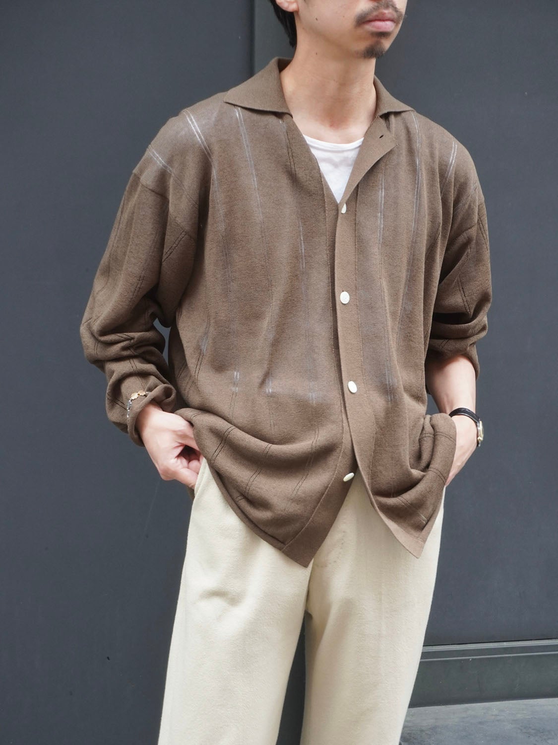 JYARIJYARI SILK SHIRTS C/D[STONE] | 1LDK (ワンエルディーケー) 公式