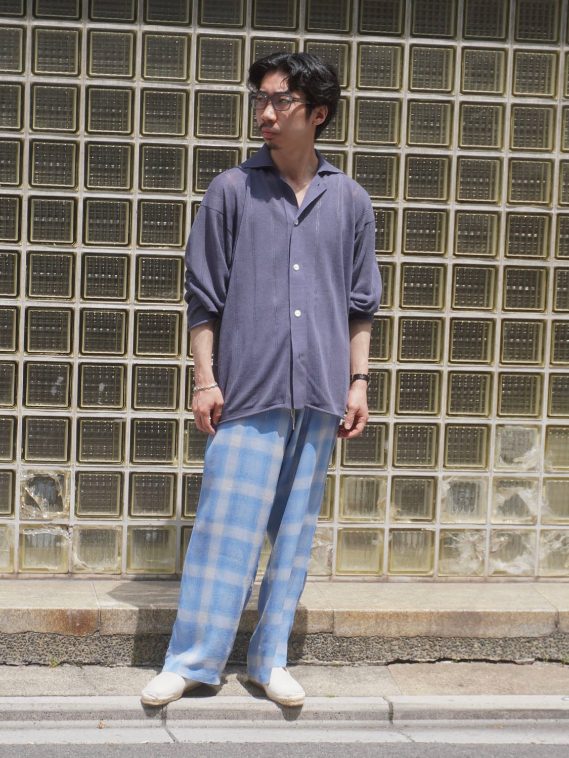 JYARIJYARI SILK SHIRTS C/D[CHARCOAL] | 1LDK (ワンエルディーケー