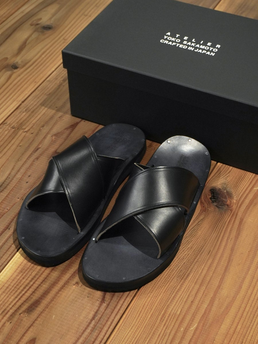 YOKO SAKAMOTO レザーサンダル FOOTBED SANDALS[BLACK] | 1LDK (ワンエルディーケー) 公式サイト