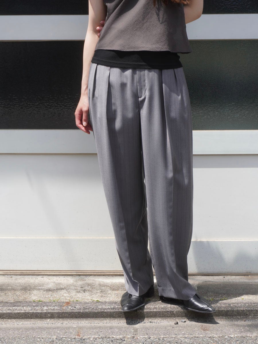 T/W tropical tuck trouser[GRAY] | 1LDK (ワンエルディーケー) 公式サイト