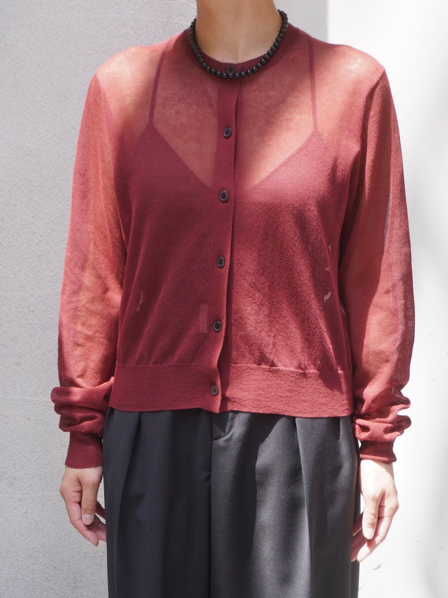 Yleve⭐️イレーヴ　カーディガン⭐️レディース⭐️１LDK SHEER RIB KN CD[RED] | 1LDK (ワンエルディーケー) 公式サイト