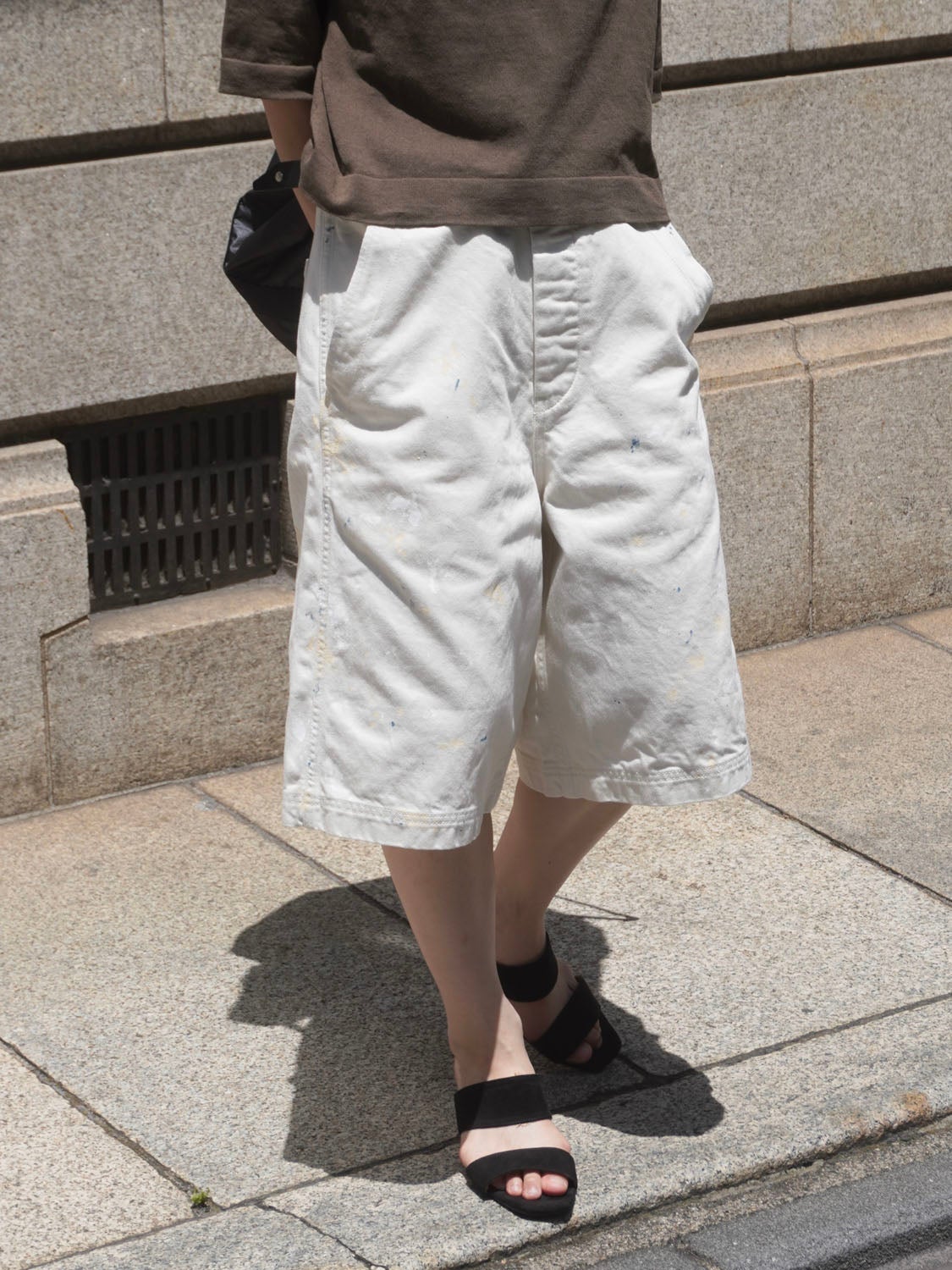 HAND PAINT DENIM SHORTS[CERAMIC] | 1LDK (ワンエルディーケー) 公式