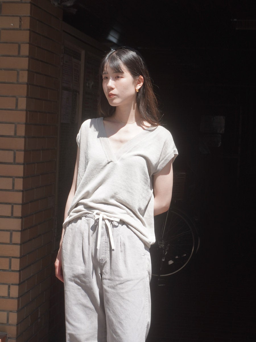 V-Neck Linen Knit Vest[L.Grey] | 1LDK (ワンエルディーケー) 公式サイト