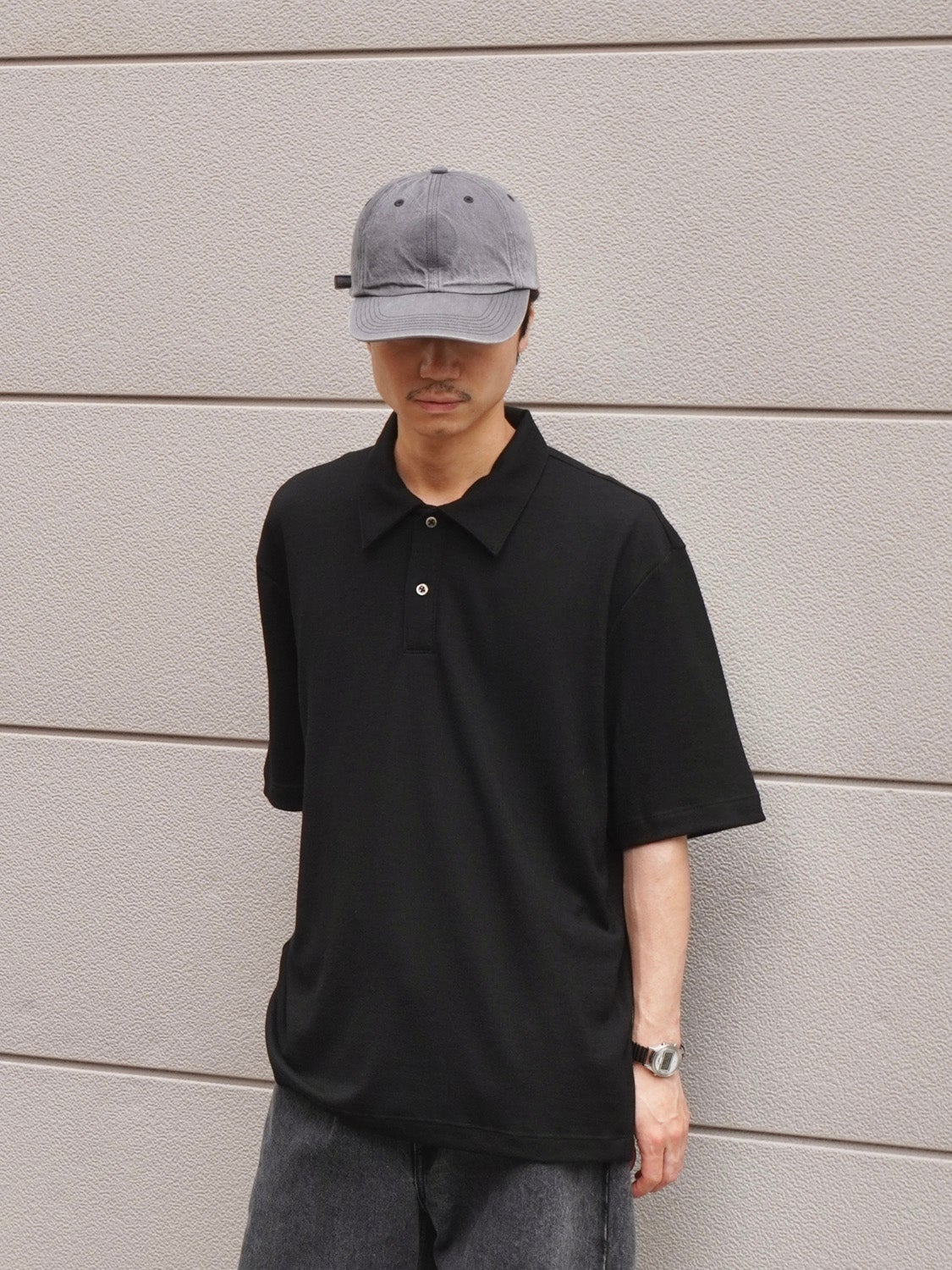 SUMMER WOOL POLO[BLACK] | 1LDK (ワンエルディーケー) 公式サイト