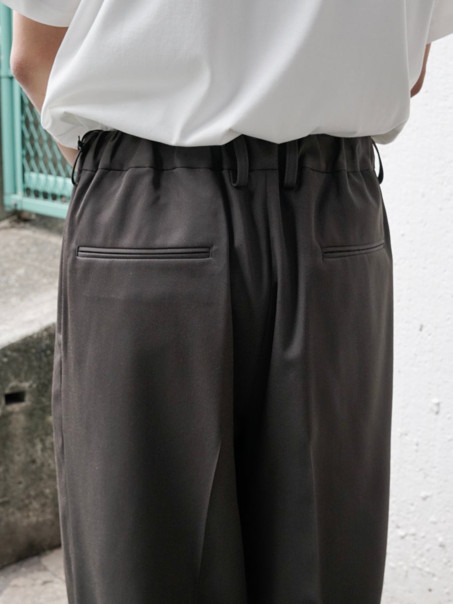EASY LONG WIDE TROUSERS[GREY KHAKI] | 1LDK (ワンエルディーケー