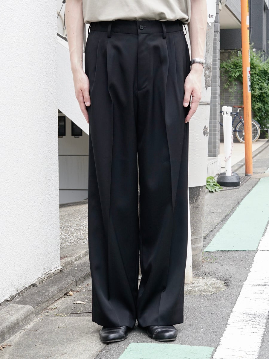 EASY LONG WIDE TROUSERS[BLACK] | 1LDK (ワンエルディーケー) 公式サイト