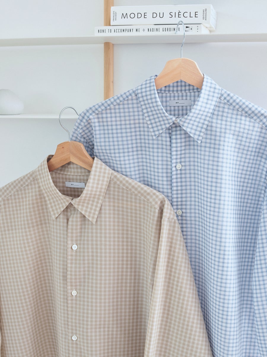 LOOSE SHEER CHECK SHIRT[BLUE] | 1LDK (ワンエルディーケー) 公式サイト