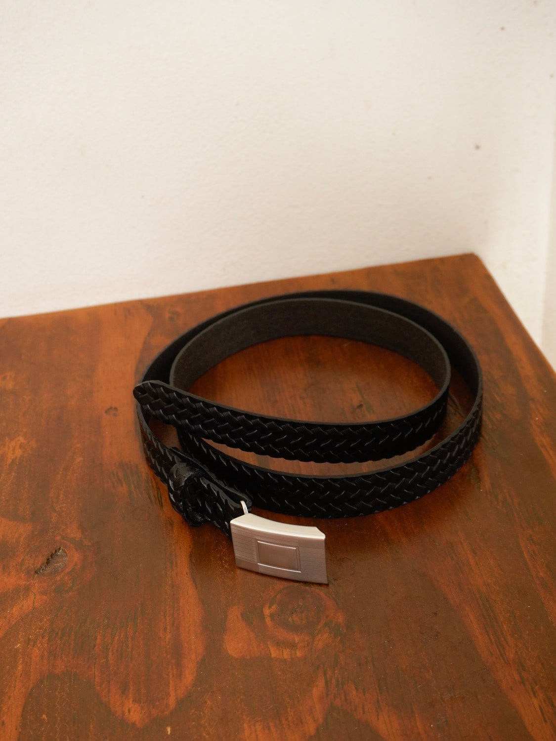 LOT.021 BASKETWEAVE PATTERN BELT[BLACK] | 1LDK (ワンエルディーケー