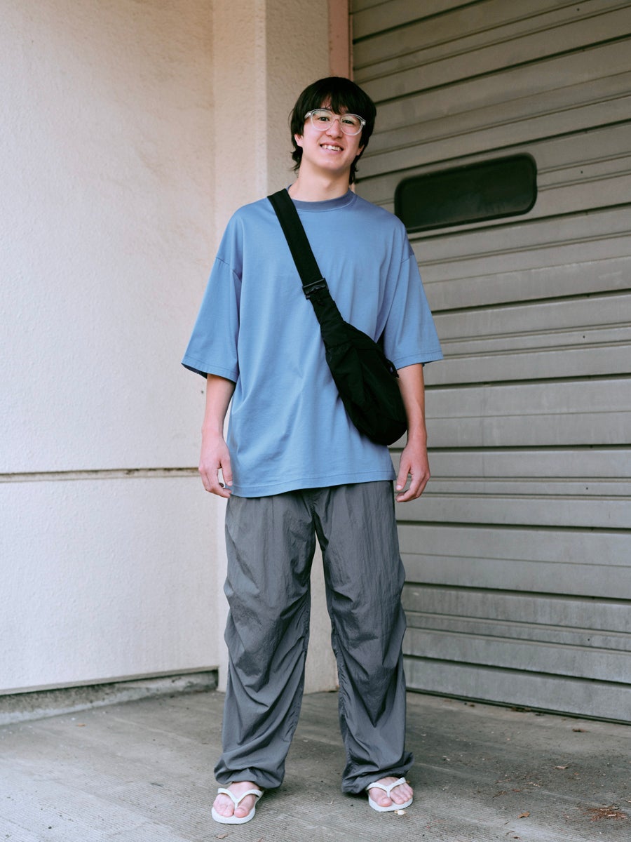 LIGHTWEIGHT NYLON WIDE PANTS[GRAY] | 1LDK (ワンエルディーケー