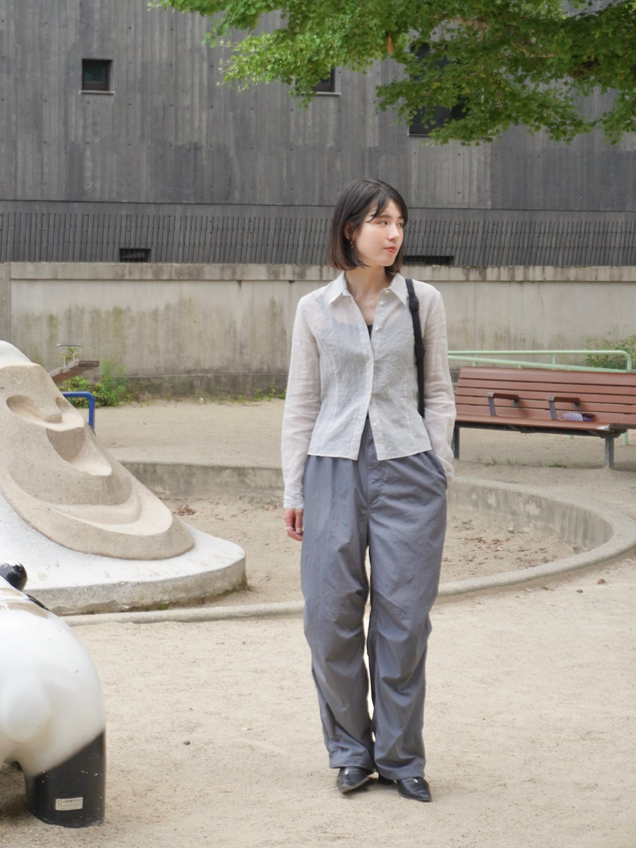 LIGHTWEIGHT NYLON WIDE PANTS[GRAY] | 1LDK (ワンエルディーケー