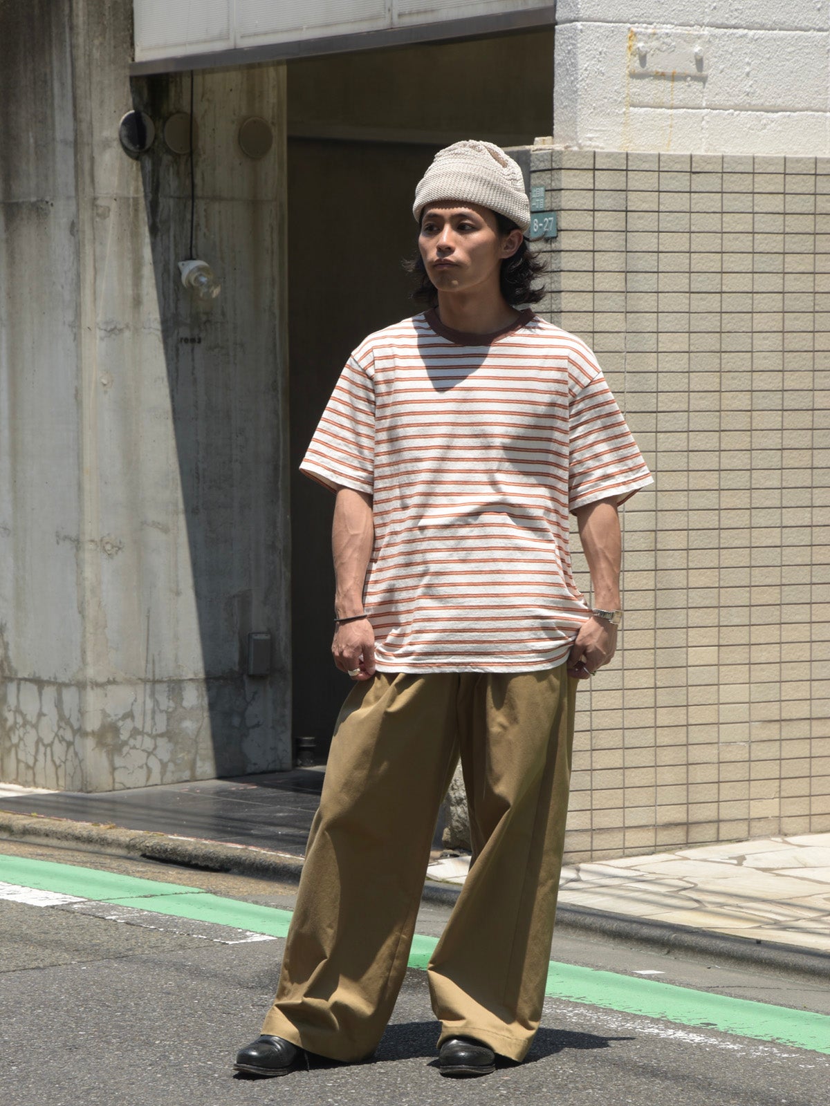 ORIGINAL BORDER S/S T-SHIRTS[ORANGE] | 1LDK (ワンエルディーケー