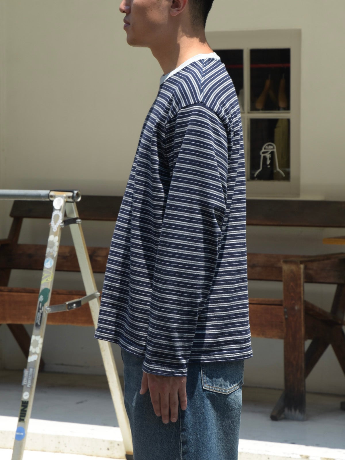 ORIGINAL BORDER L/S T-SHIRTS[NAVY] | 1LDK (ワンエルディーケー