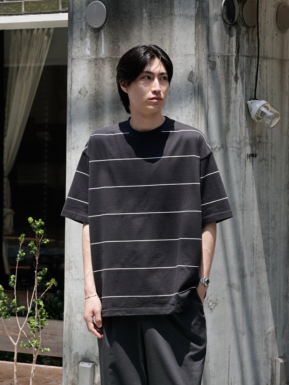 BORDER WIDE S/S TEE[BLACK] | 1LDK (ワンエルディーケー) 公式サイト