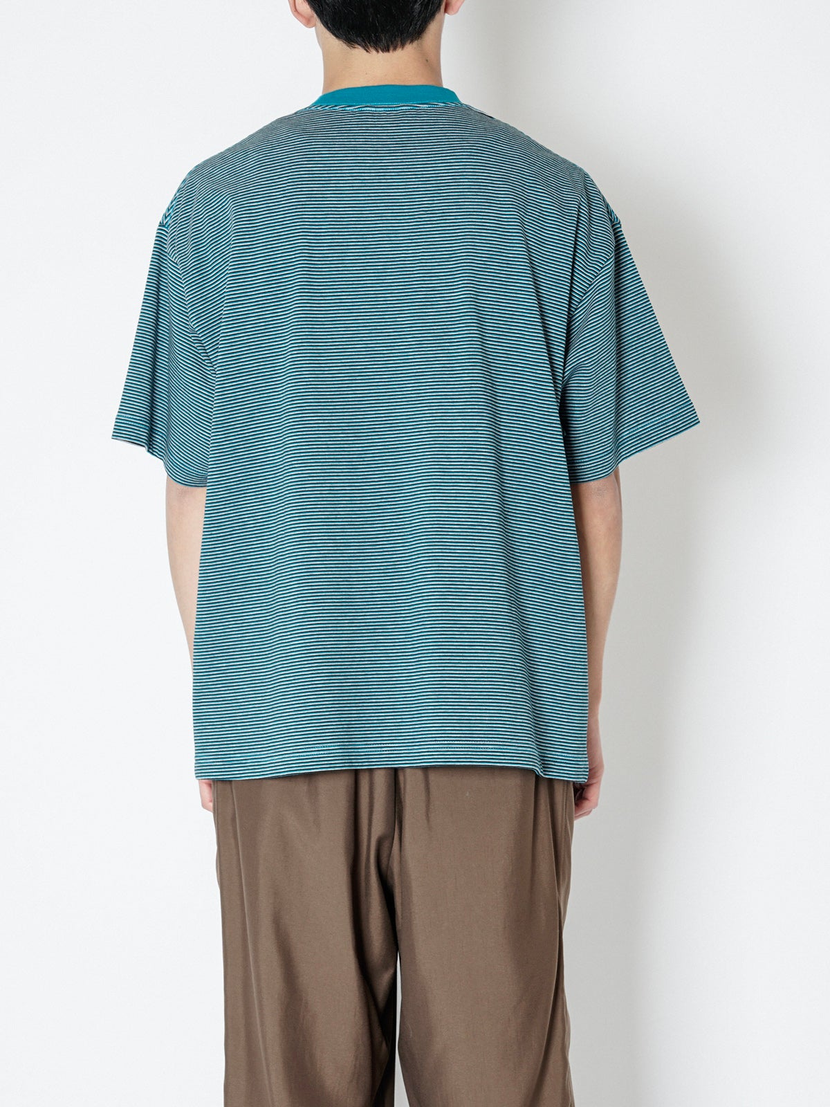 MERCERIZATION BORDER WIDE S/S TEE[BLUE] | 1LDK (ワンエルディーケー