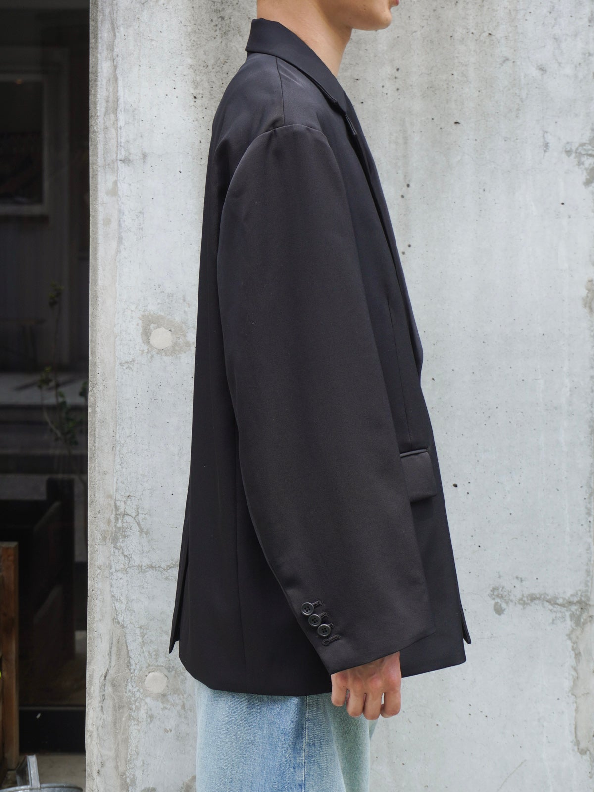 OVERSIZED SINGLE BREASTED JACKET[BLACK] | 1LDK (ワンエルディーケー