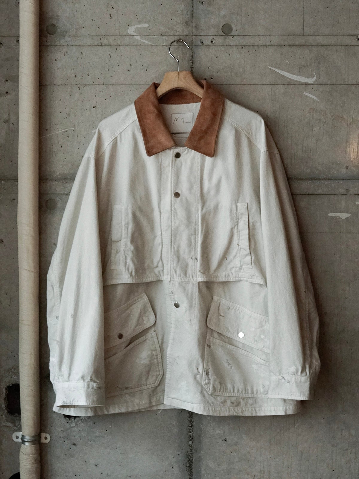AGING DENIM HALF JACKET[G.WHITE] | 1LDK (ワンエルディーケー) 公式