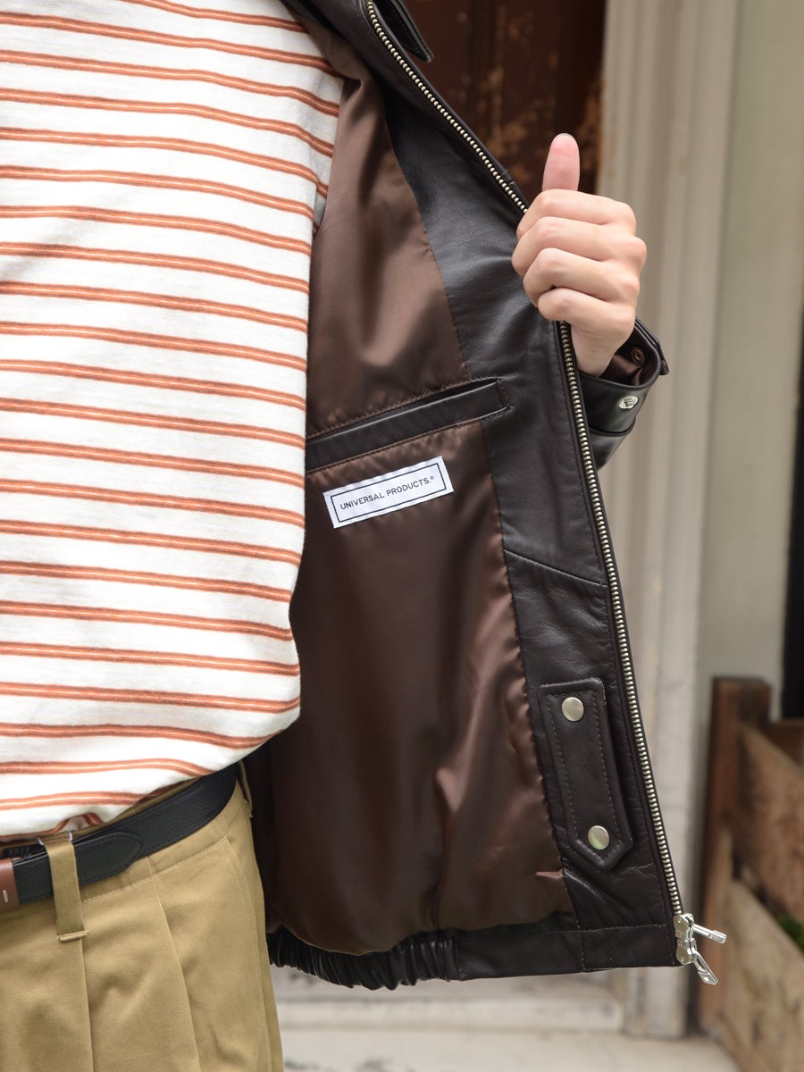 LEATHER JACKET[BROWN] | 1LDK (ワンエルディーケー) 公式サイト