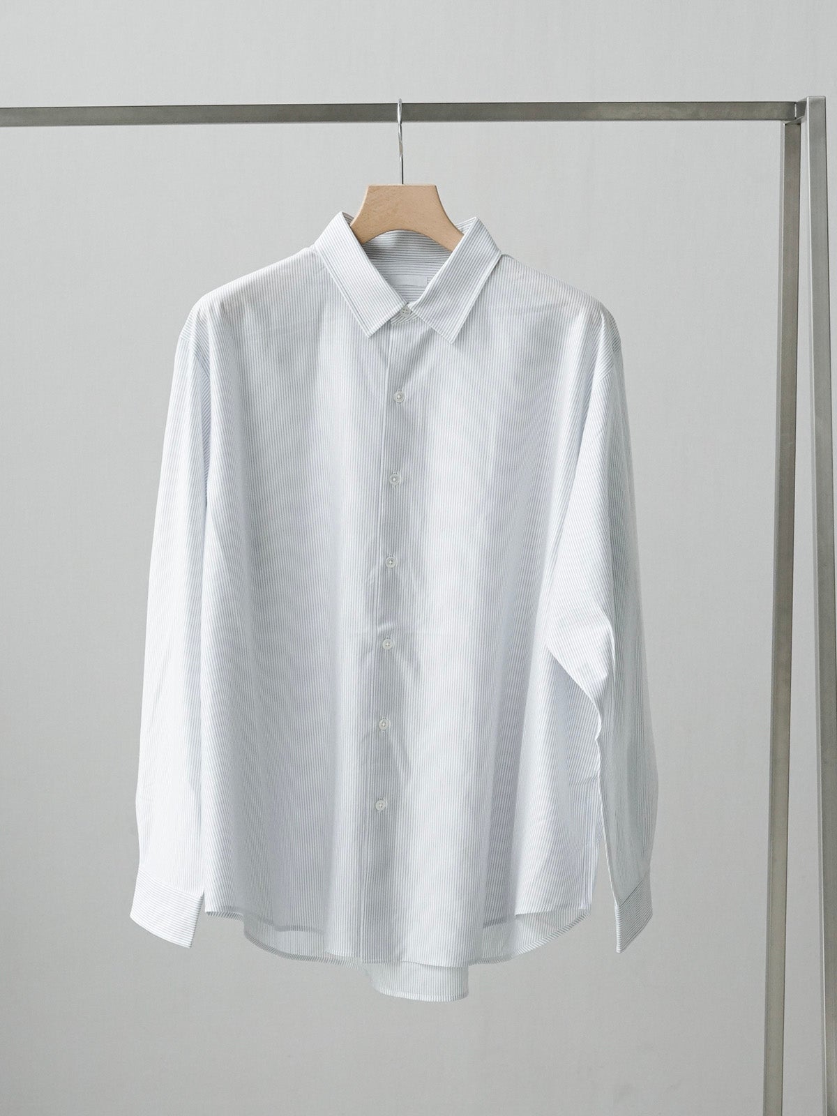 46G Stripe Atmosphere Shirt[WHITE BLUE] | 1LDK (ワンエルディーケー