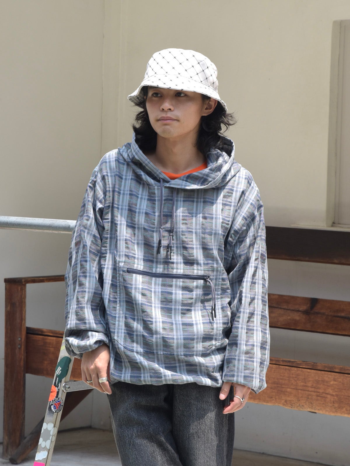 Nylon Plaid pullover Mサイズ FANCY PLAID PULLOVER[GRAY] | 1LDK (ワンエルディーケー) 公式サイト