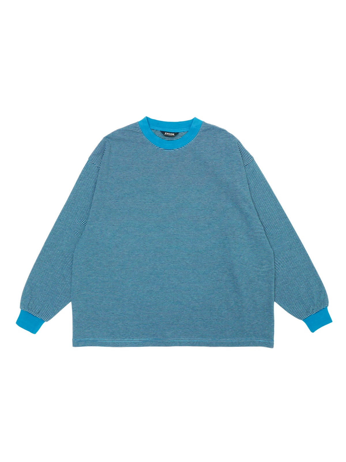 MERCERIZATION BORDER WIDE L/S TEE[BLUE] | 1LDK (ワンエルディーケー