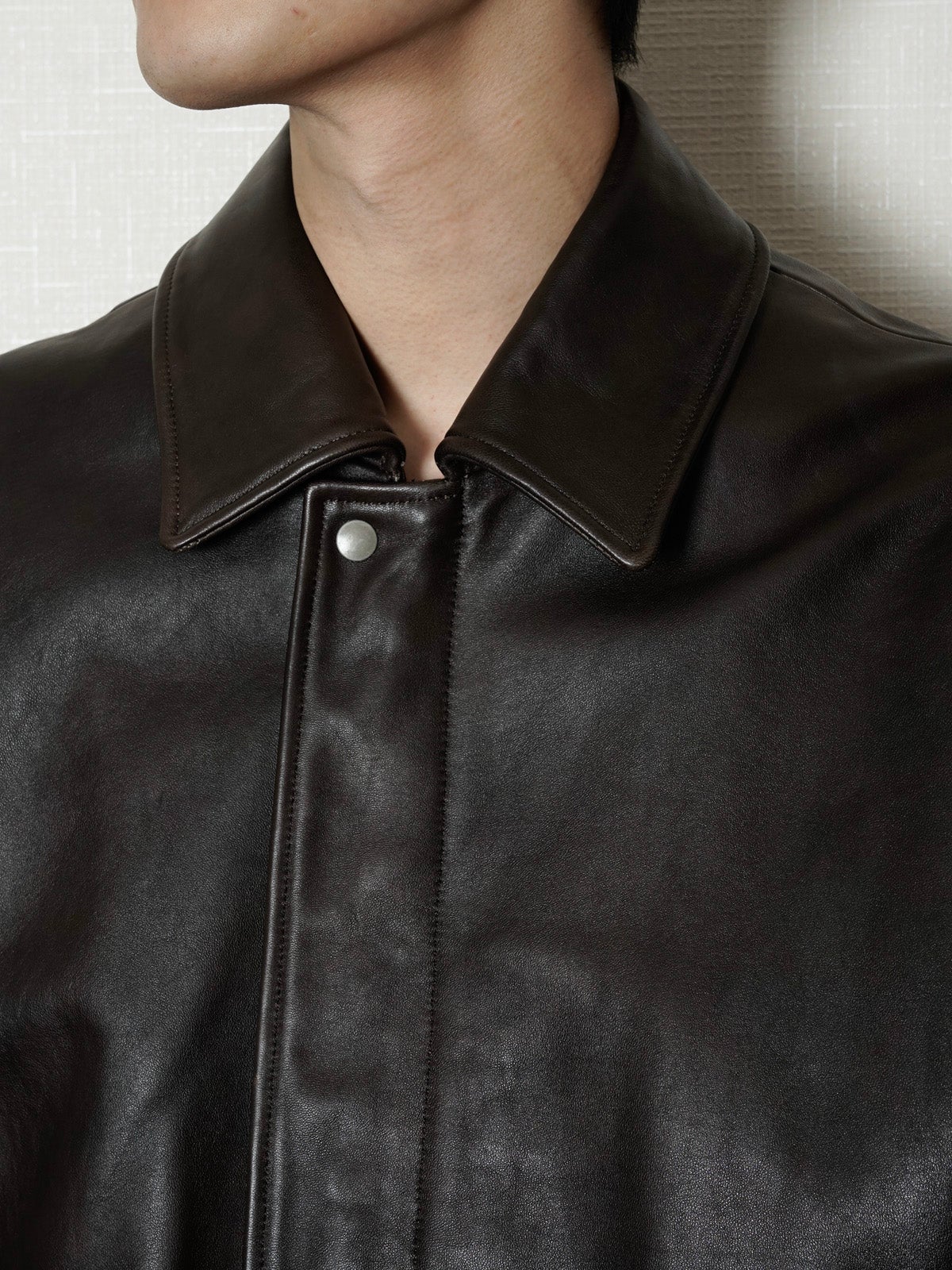 SHEEP LEATHER ZIP SHORT JACKET[DARK BROWN] | 1LDK (ワンエルディー