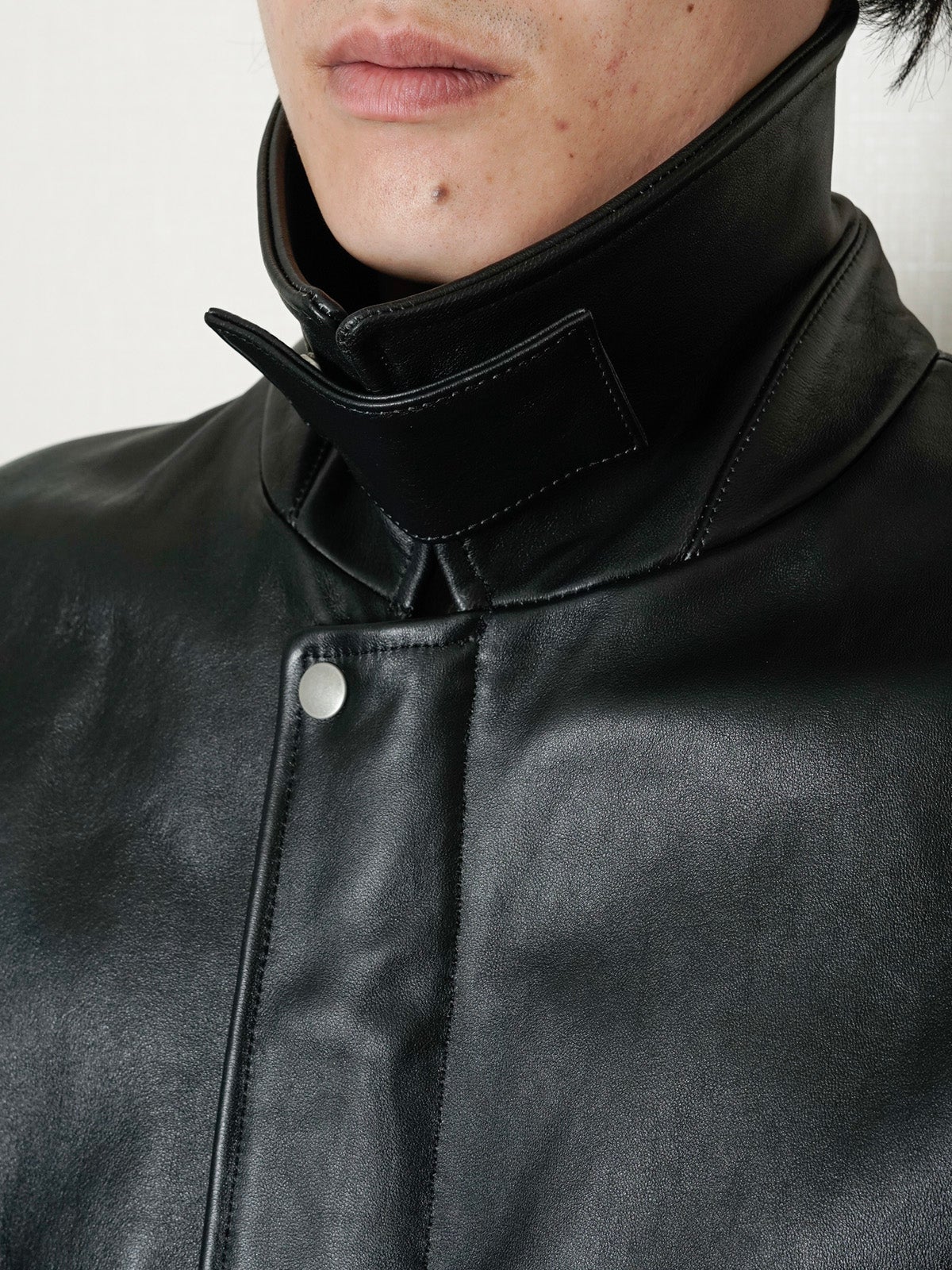 SHEEP LEATHER ZIP SHORT JACKET[BLACK] | 1LDK (ワンエルディーケー