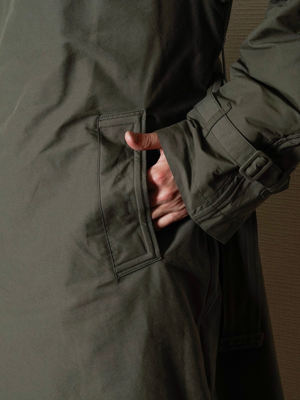 Sculptural Wired Trench Coat[OLIVE] | 1LDK (ワンエルディーケー