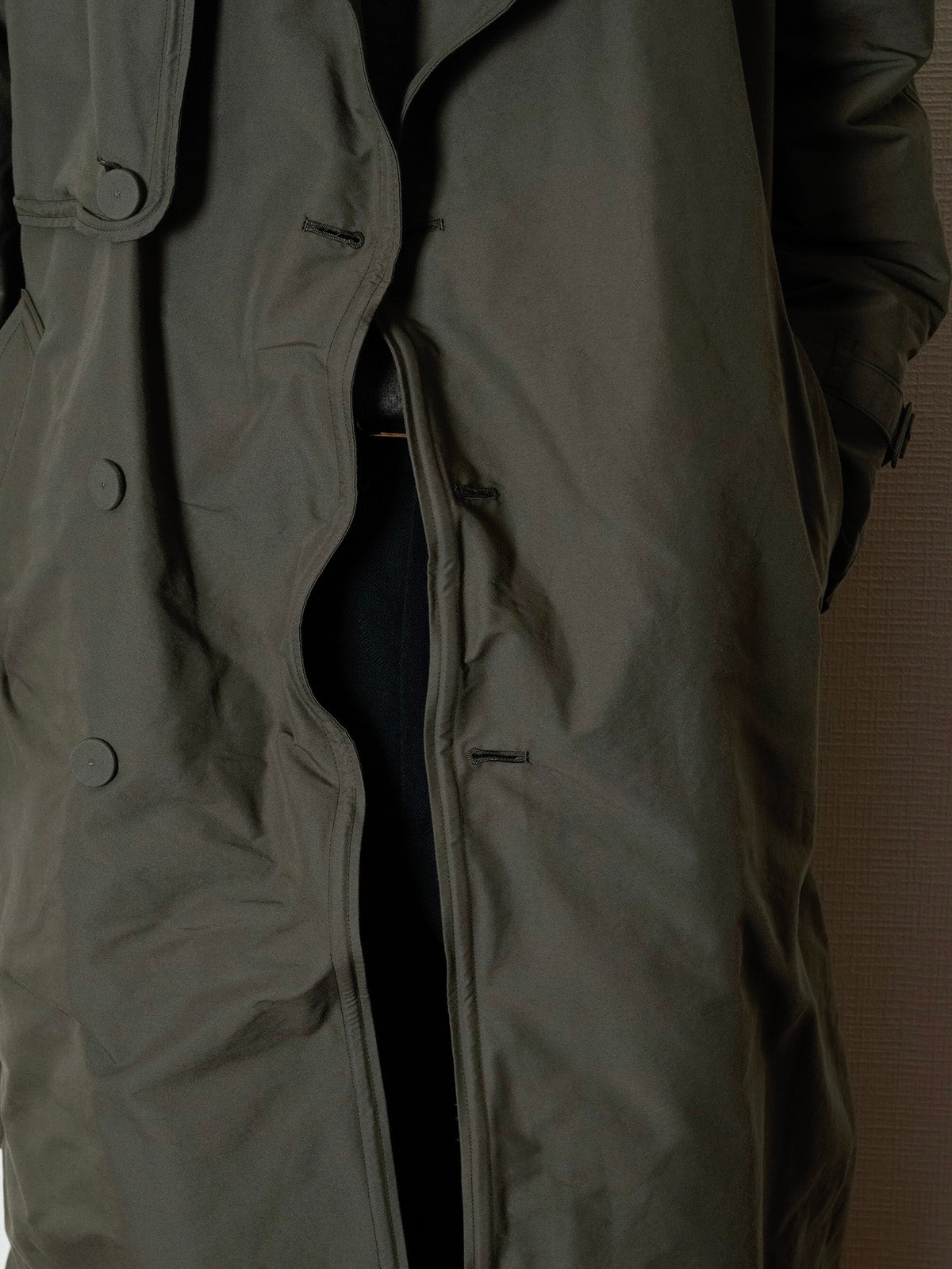 Sculptural Wired Trench Coat[OLIVE] | 1LDK (ワンエルディーケー