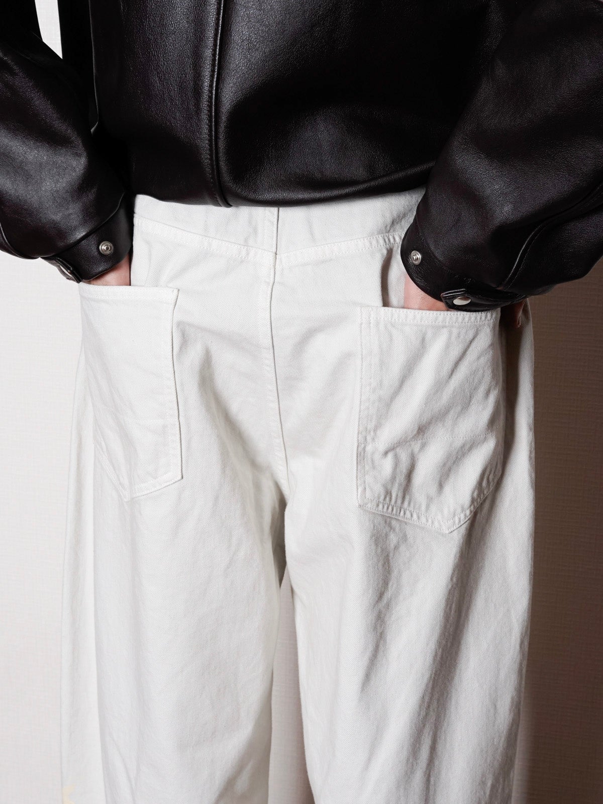 STRAIGHT WIDE DENIM PANTS[G.WHITE] | 1LDK (ワンエルディーケー