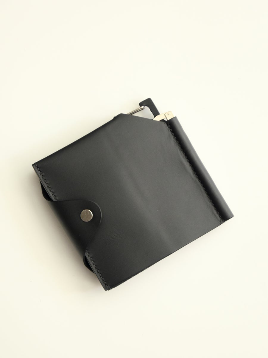 マネークリップ　MASTER&Co. 1LDK karabiner money clip wallet micro grain[BLACK] | 1LDK (ワンエル