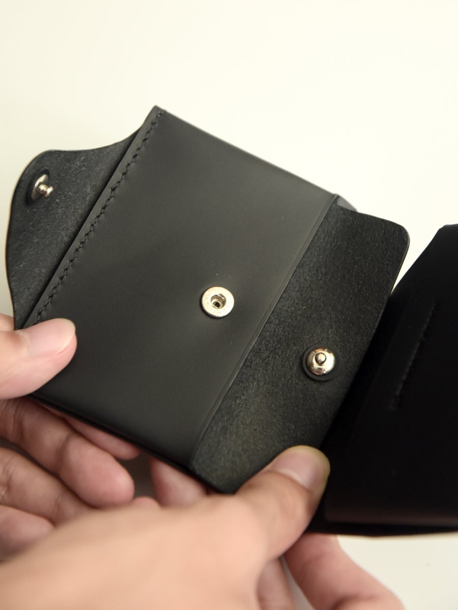 karabiner money clip wallet micro grain[BLACK] | 1LDK (ワンエル