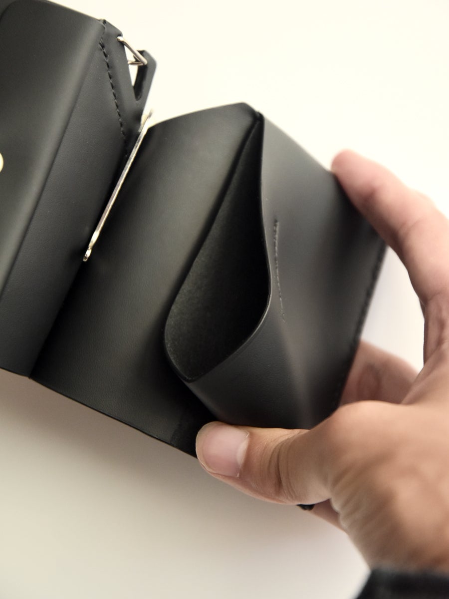 karabiner money clip wallet micro grain[BLACK] | 1LDK (ワンエル