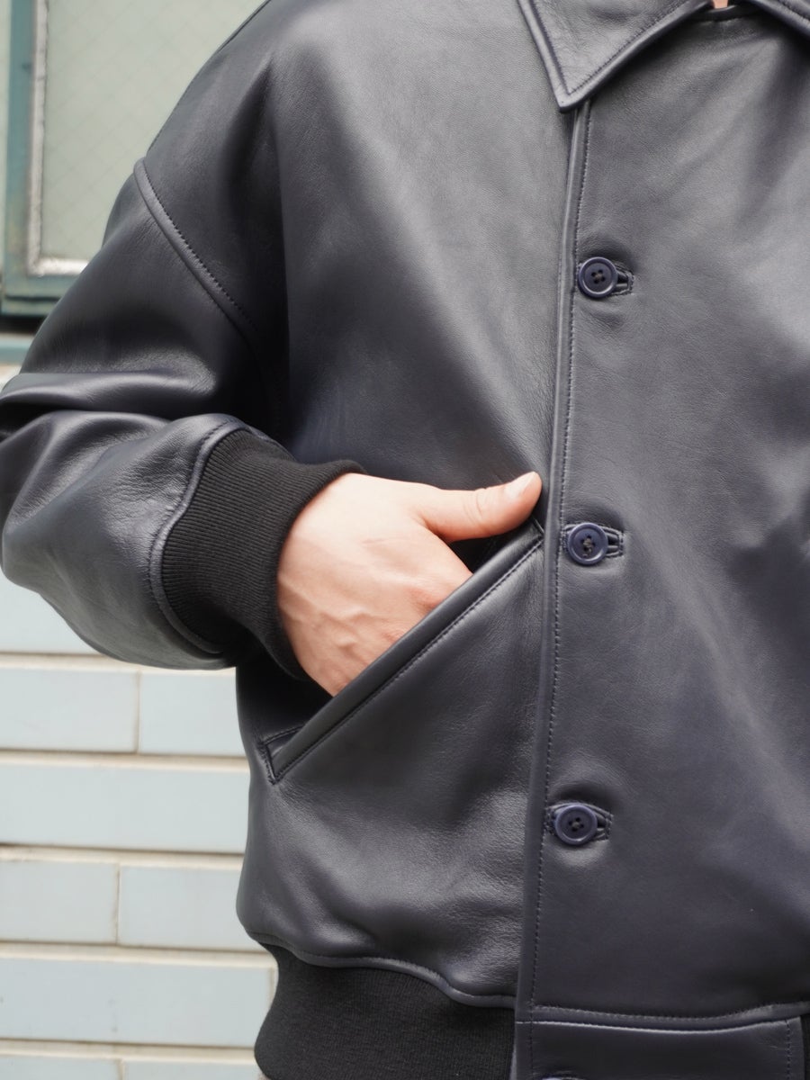 LEATHER BLOUSON DOUBLE[NAVY] | 1LDK (ワンエルディーケー) 公式サイト