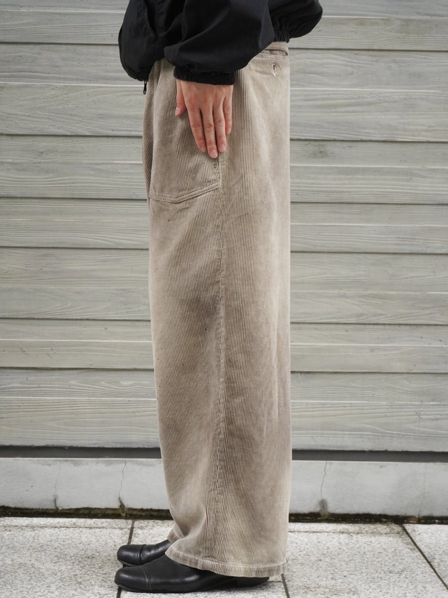 AGING CORDUROY BAKER PANTS[GRAY] | 1LDK (ワンエルディーケー) 公式