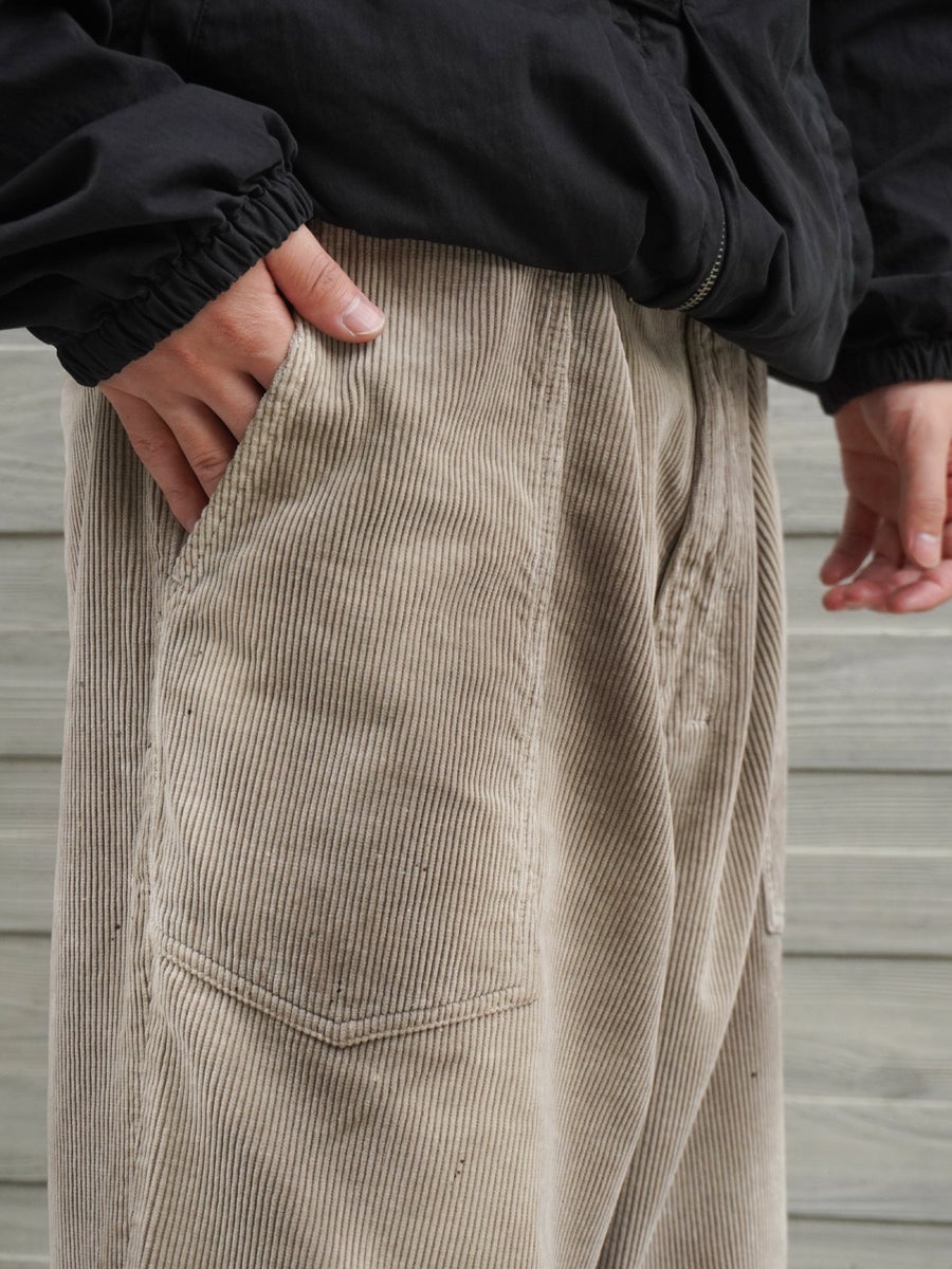 AGING CORDUROY BAKER PANTS[GRAY] | 1LDK (ワンエルディーケー) 公式