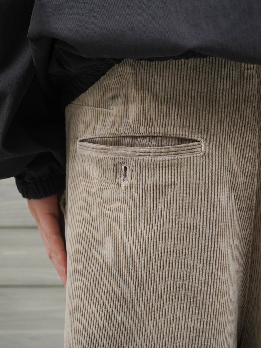 AGING CORDUROY BAKER PANTS[GRAY] | 1LDK (ワンエルディーケー) 公式